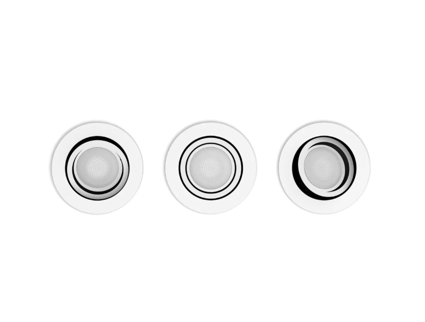 Faretti ad incasso led orientabili bluetooth Philips Hue Centura 3x5.7W 2000-6500K bianco 3pz - 31909700 02