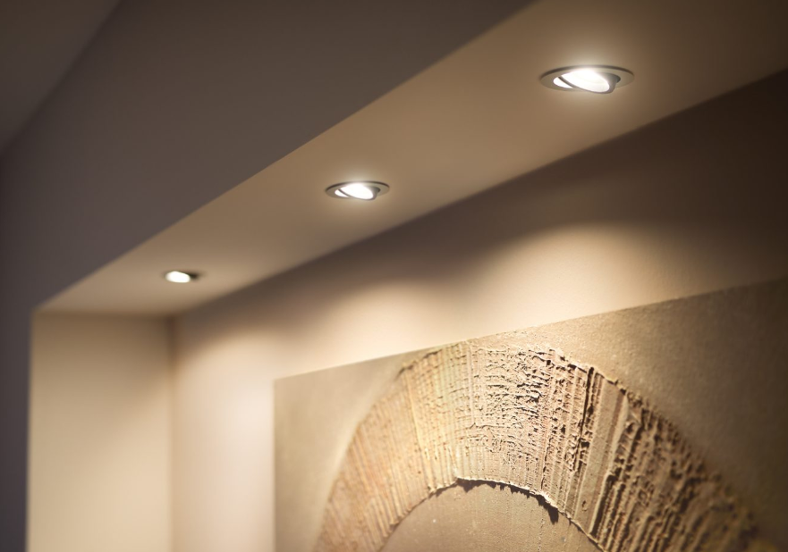 Faretti ad incasso led orientabili bluetooth Philips Hue Miliskin 3x4.2W 2200-6500K alluminio 3pz - 31981300 04