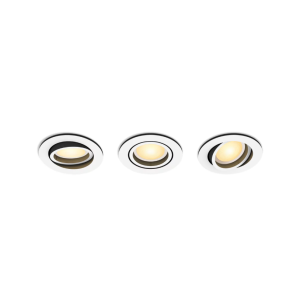Faretti ad incasso led orientabili bluetooth  miliskin 3x4.2w 2200-6500k bianco 3pz - 31993600