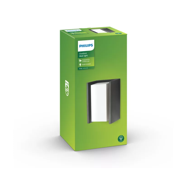 confezione lampada da parete esterno Philips antracite in alluminio moderna IP44