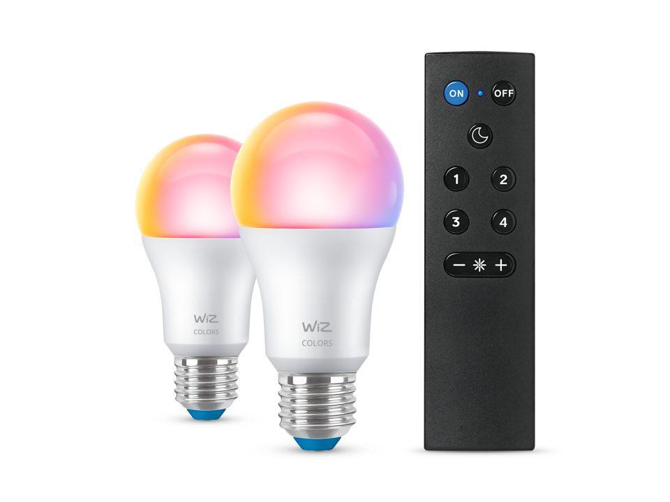 Lampadine led smart RGB A60 Philips Wiz attacco E27 2x8.5W 2200-6500K 2pz - 7497200 01
