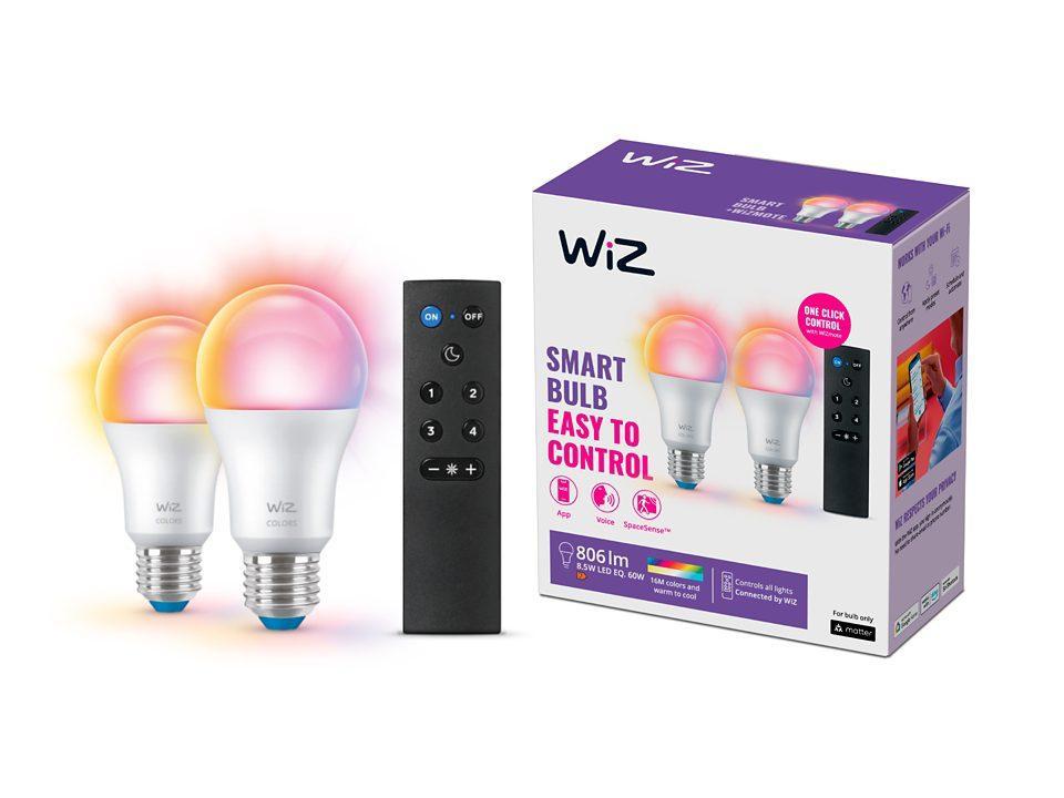 Lampadine led smart RGB A60 Philips Wiz attacco E27 2x8.5W 2200-6500K 2pz - 7497200 03