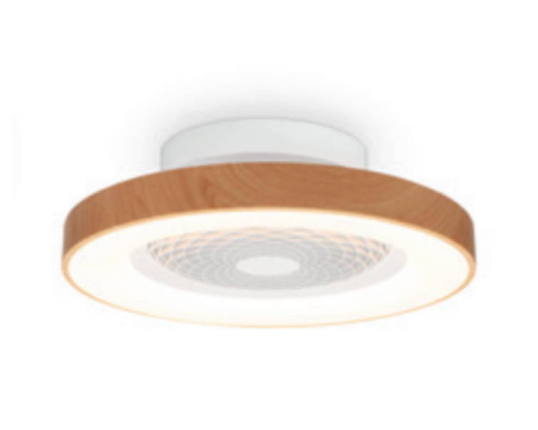 Ventilatore da soffitto con luce Mantra Tibet Mini 70W 2700-5000K bianco legno - 7806 01