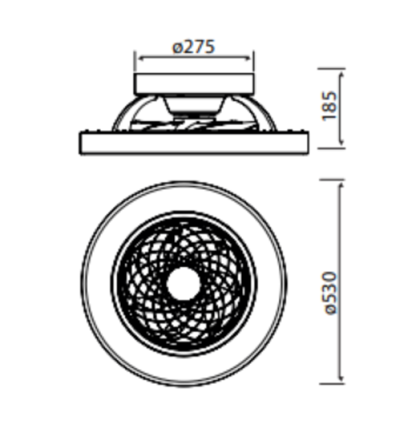 Ventilatore da soffitto con luce Mantra Tibet Mini 70W 2700-5000K bianco legno - 7806 02