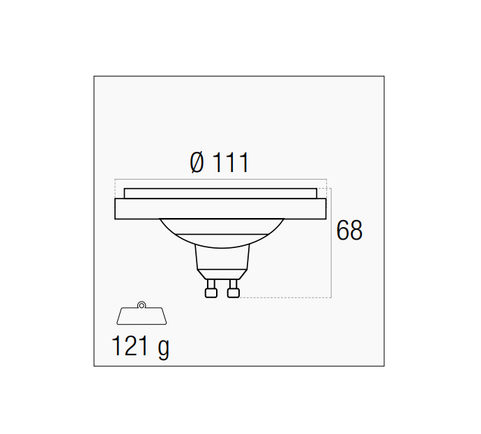 Lampadina led Century attacco GU10 15W 4000K - CLGU10-153840 02