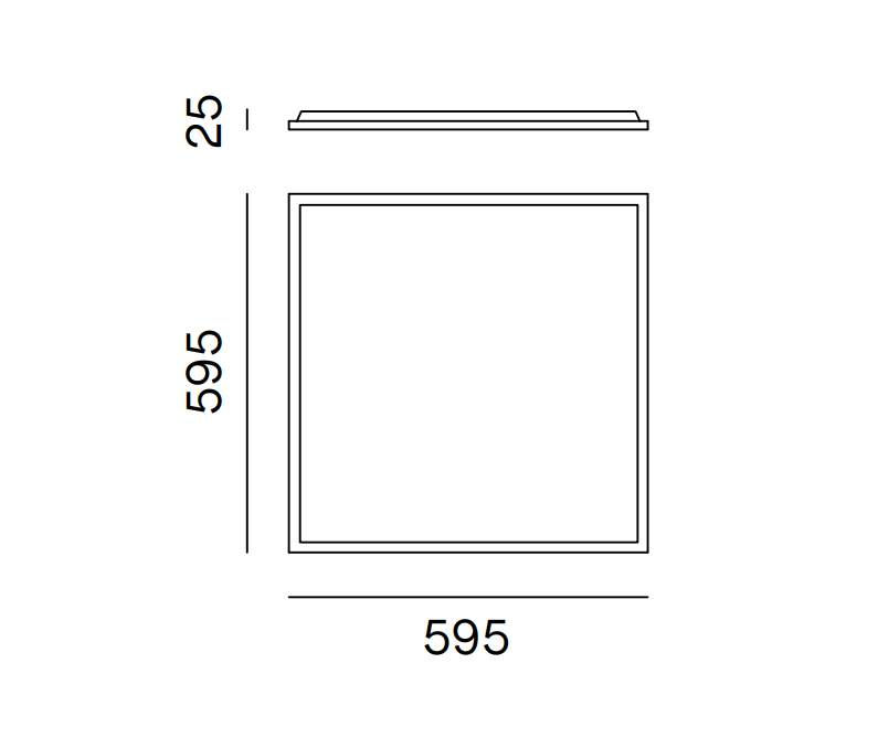 Pannello led quadrato Nobile Illuminazione 28W 4000K bianco - LT66/4K 02