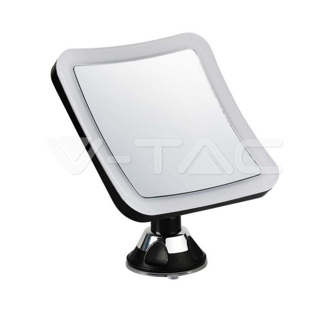Specchio led da tavolo V-tac 3.2W 6400K nero VT-7573 - 6630 01