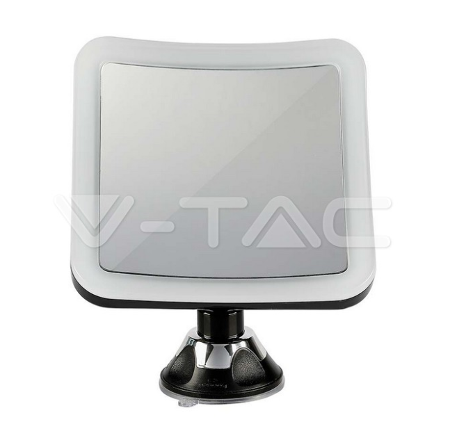 Specchio led da tavolo V-tac 3.2W 6400K nero VT-7573 - 6630 02