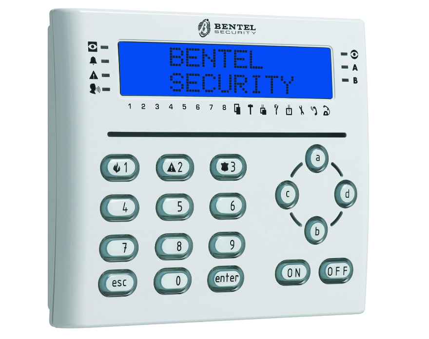 tastiera allarme bentel security bianca con display lcd tastiera allarme bentel security con display lcd retroilluminato bianca