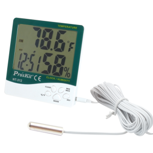 Termometro igrometro con sonda  96x103x20mm bianco - 49.p012.75