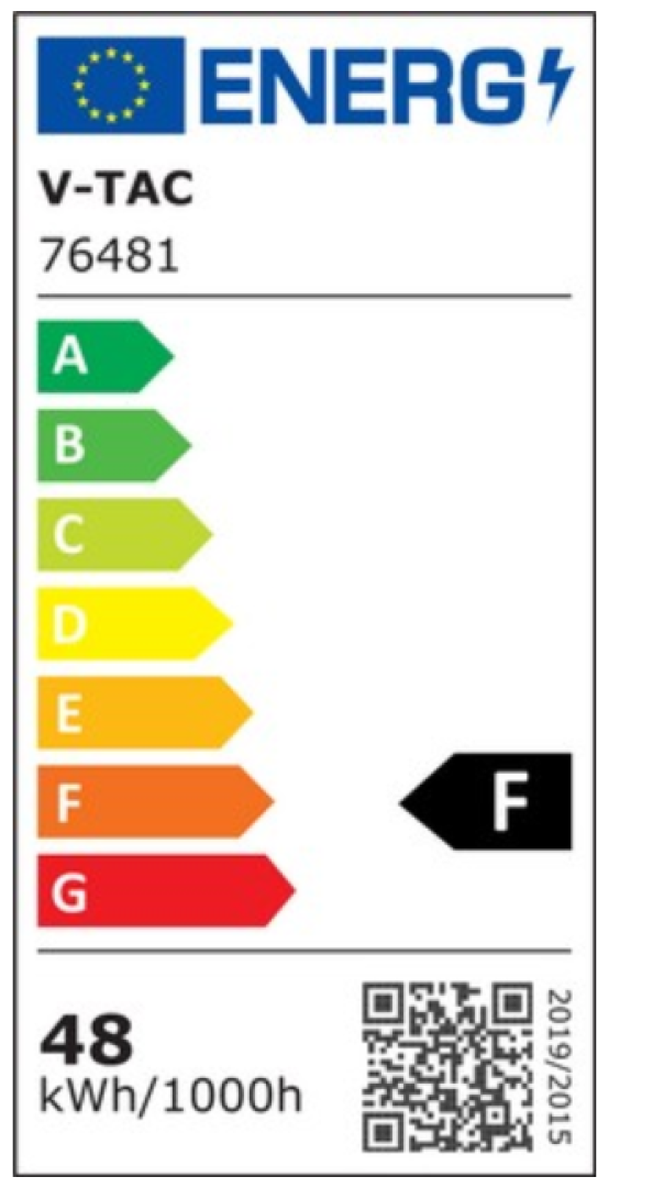 Plafoniera quadrata led V-tac 48W 3000K nero VT-8630 - 76481 06