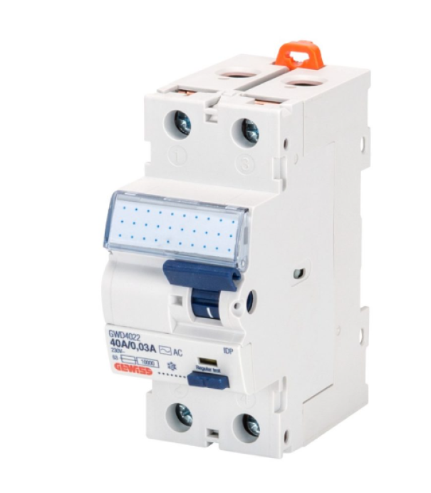 Interruttore differenziale puro Gewiss 2P 25A 30mA Tipo AC 2 moduli -  GWD4002 01