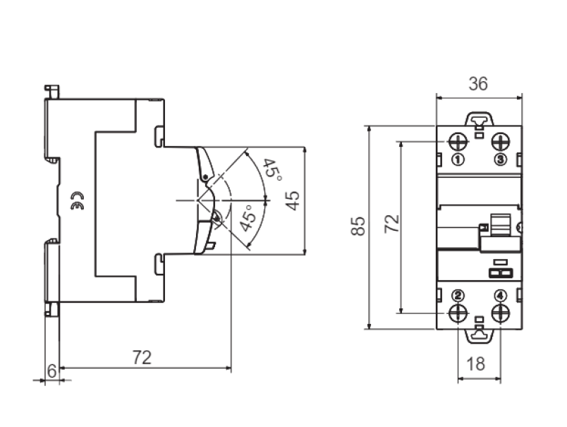 Interruttore differenziale puro Gewiss 2P 25A 30mA tipo A 2 moduli -  GWD4012 02