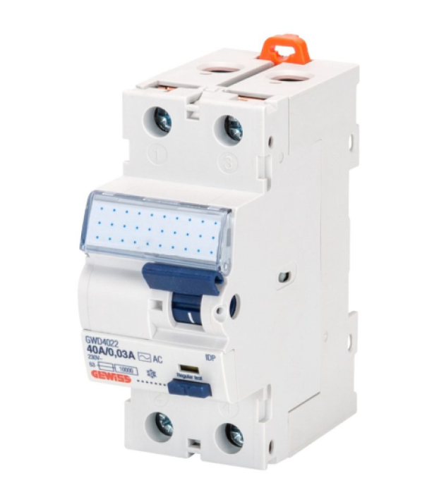 Interruttore differenziale puro Gewiss 2P 40A 30mA tipo AC 2 moduli - GWD4022 01