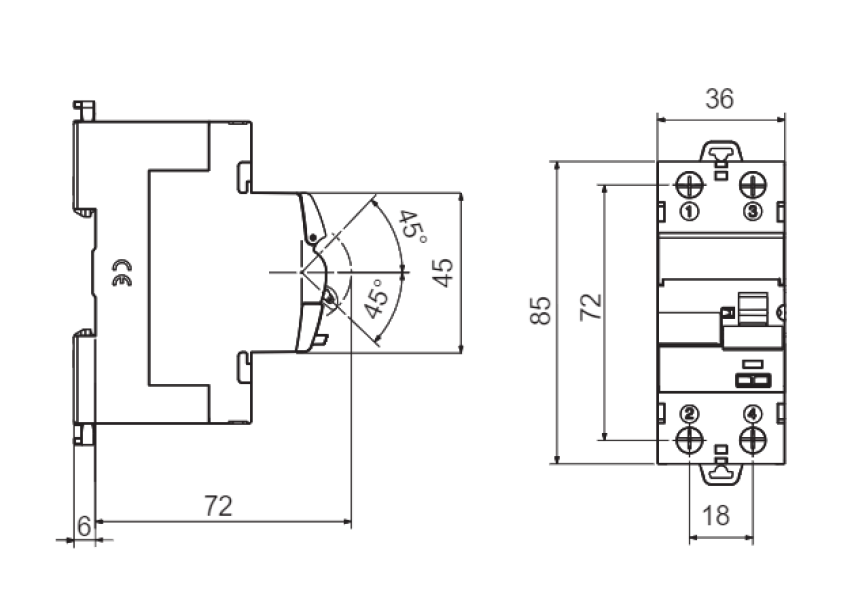 Interruttore differenziale puro Gewiss 2P 63A 30mA tipo AC 2 moduli - GWD4042 02