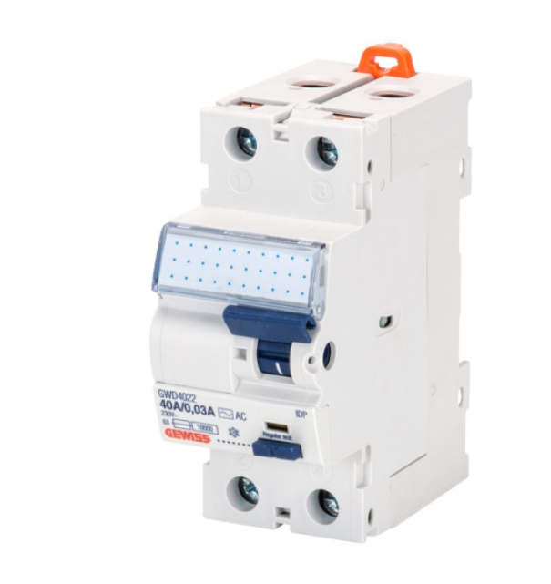 Interruttore differenziale puro Gewiss 2P 40A 30mA tipo A 2 moduli - GWD4032 01