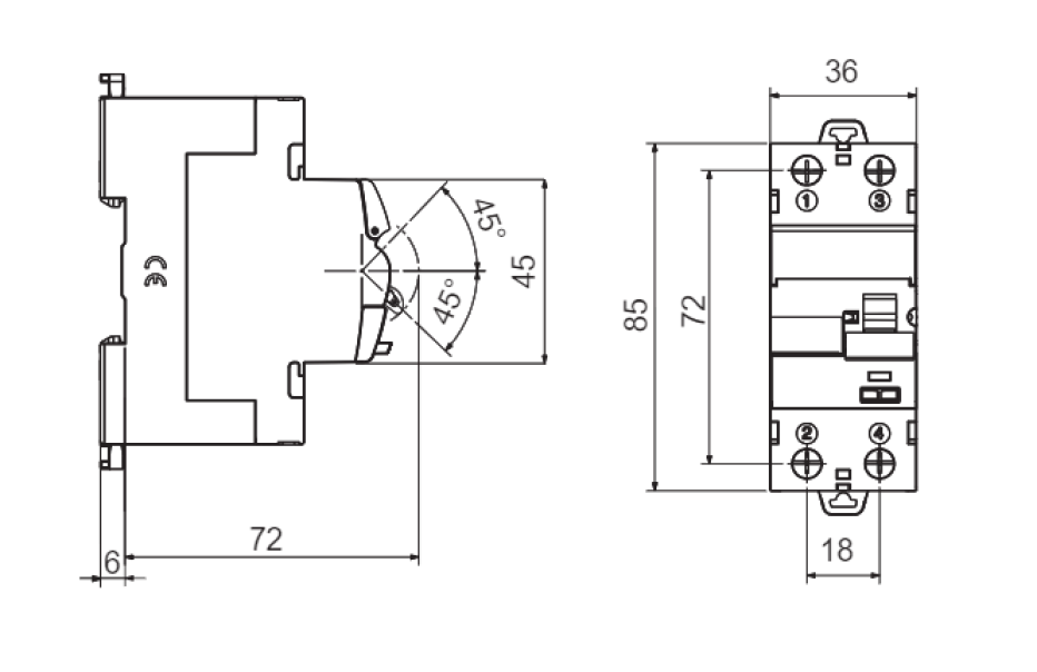 Interruttore differenziale puro Gewiss 2P 40A 30mA tipo A 2 moduli - GWD4032 02
