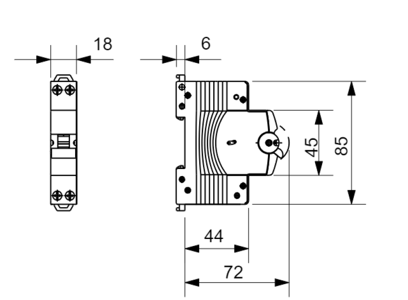 Interruttore magnetotermico compatto Gewiss 2P curva C 13A 1 modulo - GW90051 02