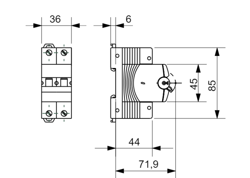 Interruttore magnetotermico Gewiss 2P curva D 13A 2 moduli - GW92454 02