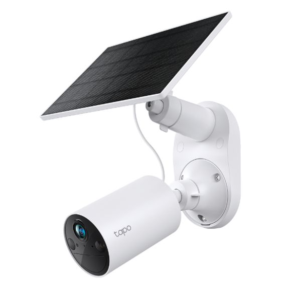 installazione esterna telecamera tapo tc82 con pannello solare