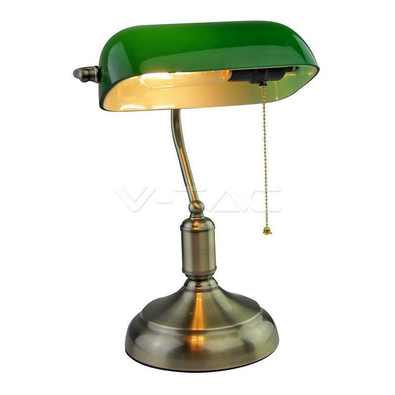 v-tac v-tac lampada da tavolo colore bronzo verde attacco e27  3912 - foto 1