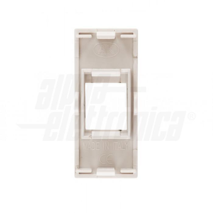 Adattatore keystone compatibile con Vimar Linea Alpha Elettronica 1 modulo bianco - 96-800-10 03