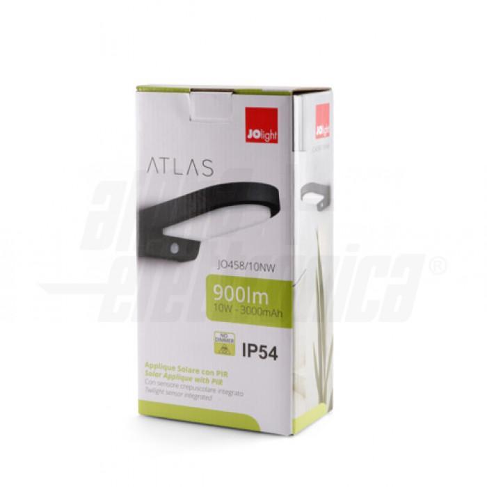 Lampada da parete led ad energia solare Alpha Elettronica Atlas 10W 4000K grigio antracite - JO458/10NW 05