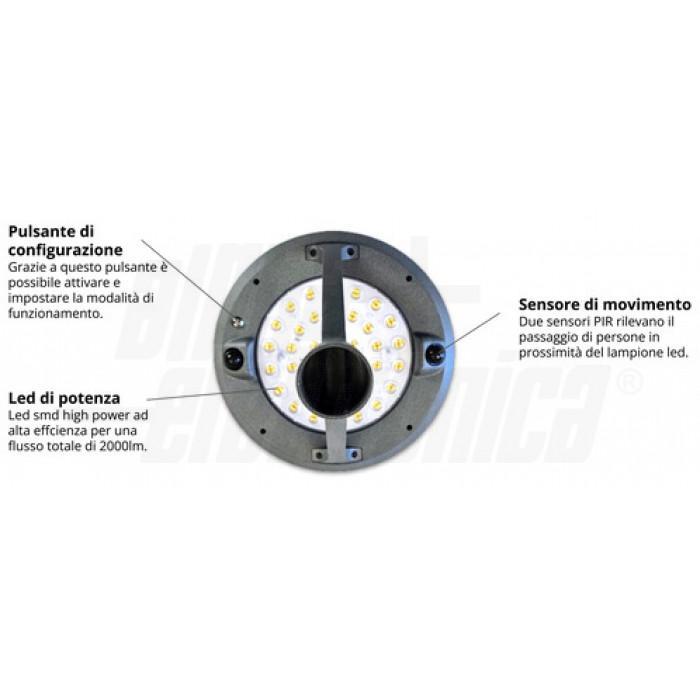 Lampione led a energia solare Alpha Elettronica Modus 20W 3000K grigio antracite - JO638/VW1 02