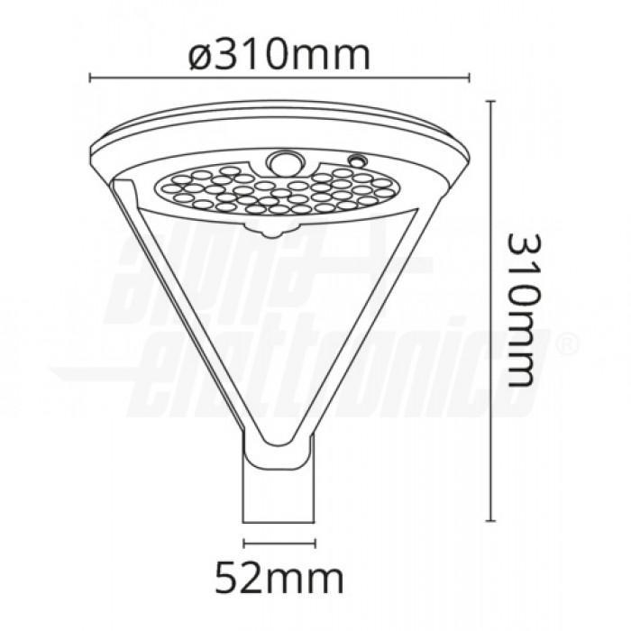 Lampione led a energia solare Alpha Elettronica Modus 20W 3000K grigio antracite - JO638/VW1 03