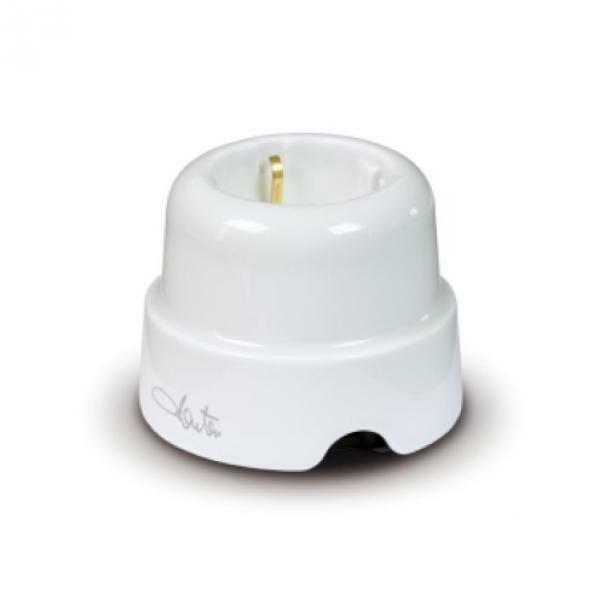 fanton fanton presa porcellana 2 poli + terra 16a colore bianco  84011 - foto 1