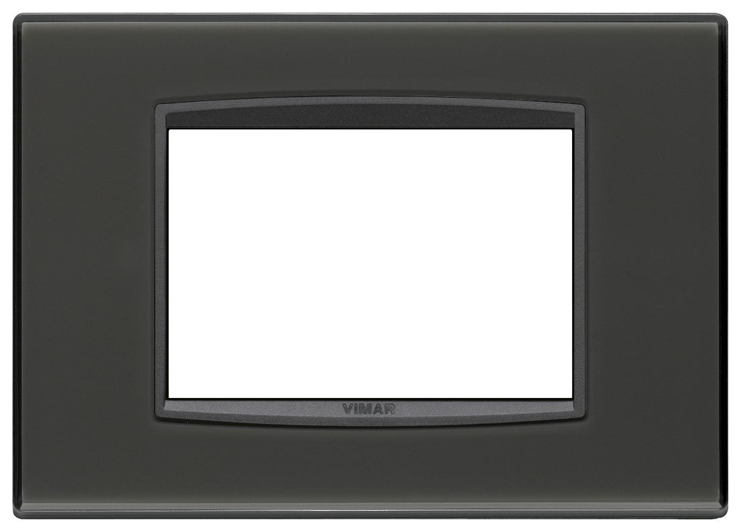 vimar vimar eikon placca classic 3 moduli reflex colore antracite 20653.42 - foto 1