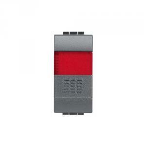 Livinglight pulsante con portalampada colore rosso 1 polo normalmente aperto l4038r