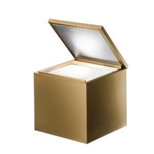 Lampada da tavolo led  cuboluce attacco e14 3w 2700k oro - accncub.00249