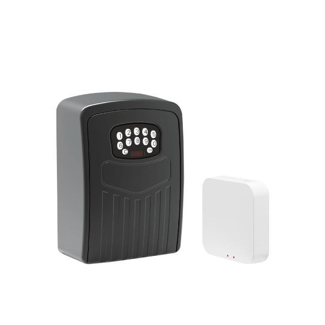 Cassetta di sicurezza smart wifi con gateway GBS Elettronica HeyBox IPx5 grigio - 68681020 01