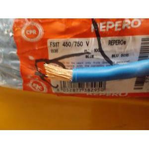 Al metro cavo unipolare cordina fs17 blu sezione 1x35mmq n07v-k1x35bl fs17-1x35bl