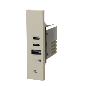 Presa usb-cca  compatibile bticino livingnow 20w - 4busb20wcca.k