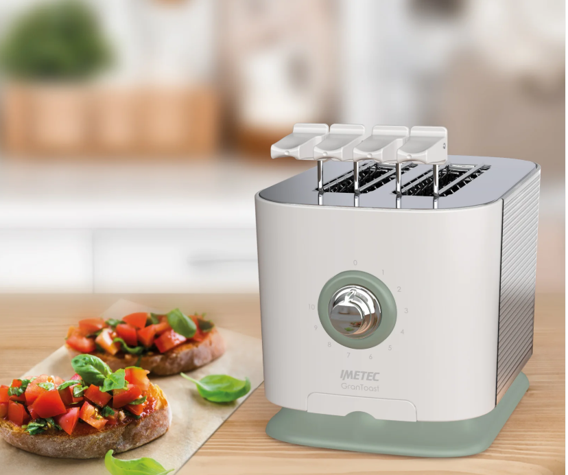 Tostapane Imetec con Fessure XL per Toast Extra Farciti con Pinze Regolabili - 7477 01