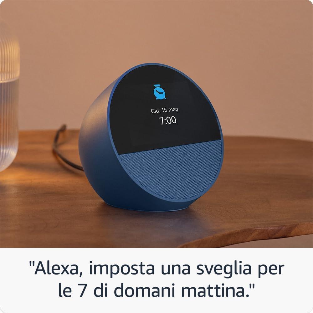 Echo Spot Amazon 2024 Nero Sveglia Intelligente con Alexa - ECHOSPOT2024BLACK 02