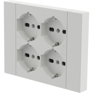 Presa 503 da incasso  4 schuko bianco - 22105