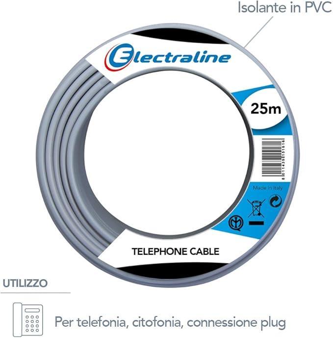 cavo telefonico citofonico con guaina pvc e conduttori isolati