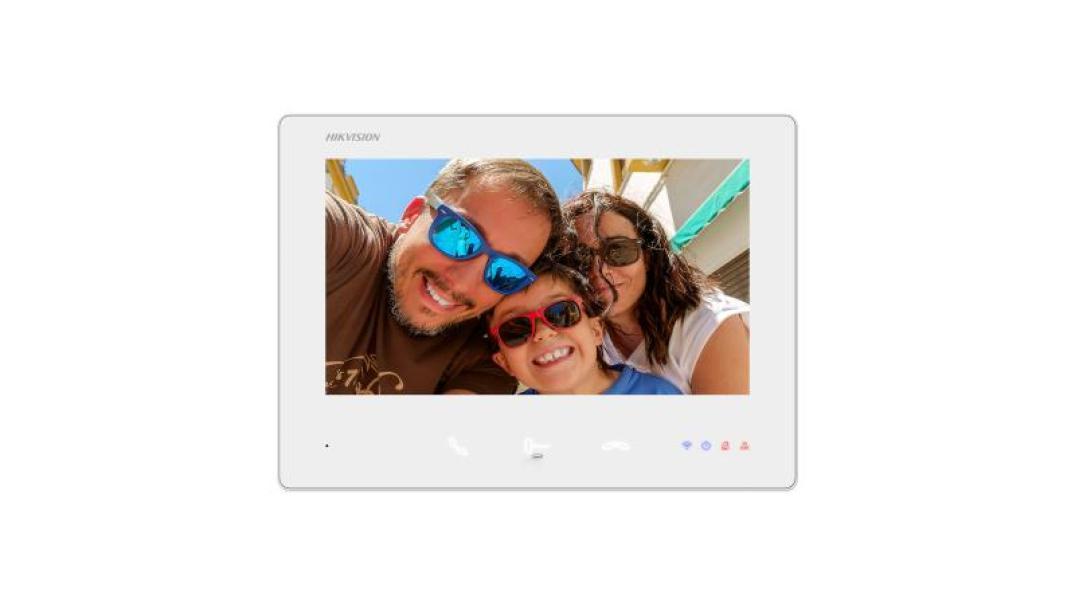 Videocitofono HD Hikvision 4W 1024x600p bianco DS-KH7300EY-WTE2/White - 305304860 01