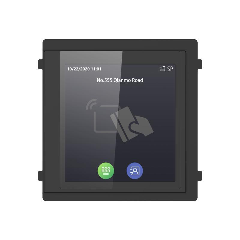 Modulo display touch con lettore schede Hikvision 4 pollici 480x480p DS-KD-TDM - 305302659 01