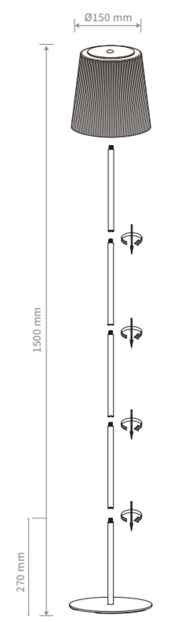 Lampada da tavolo led ricaricabile CFG Kate H 3W 3000/4000/5000K bianco - EL166 02