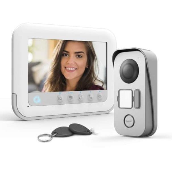 Kit videocitofonico 2 fili Avidsen 7 pollici con RFID bianco - 112271 01