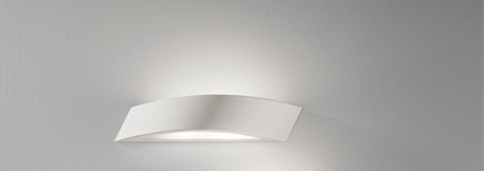 Lampada da parete Affralux Sbieco attacco E27 max 60W da 48cm bianco tinteggiabile - 607 01