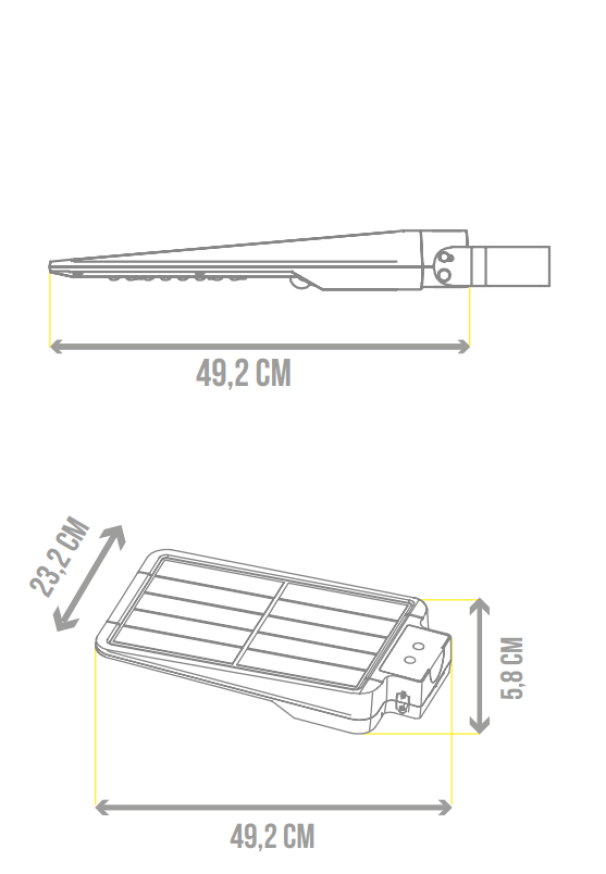 Lampione stradale a energia solare CFG con sensore di presenza 25W 4000K - EL153 02