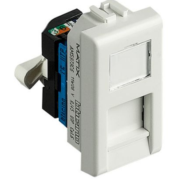 presa rj45 cat6 toolless utp bticino matix vista frontale