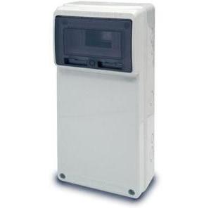 Quadro vuoto cieco  materiale elettrico 8 moduli ip65 grigio - 18.3005