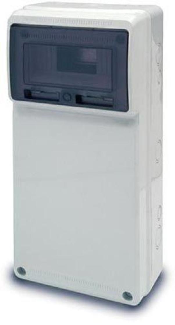 Quadro vuoto cieco Rosi Materiale Elettrico 8 moduli IP65 grigio - 18.3005 01