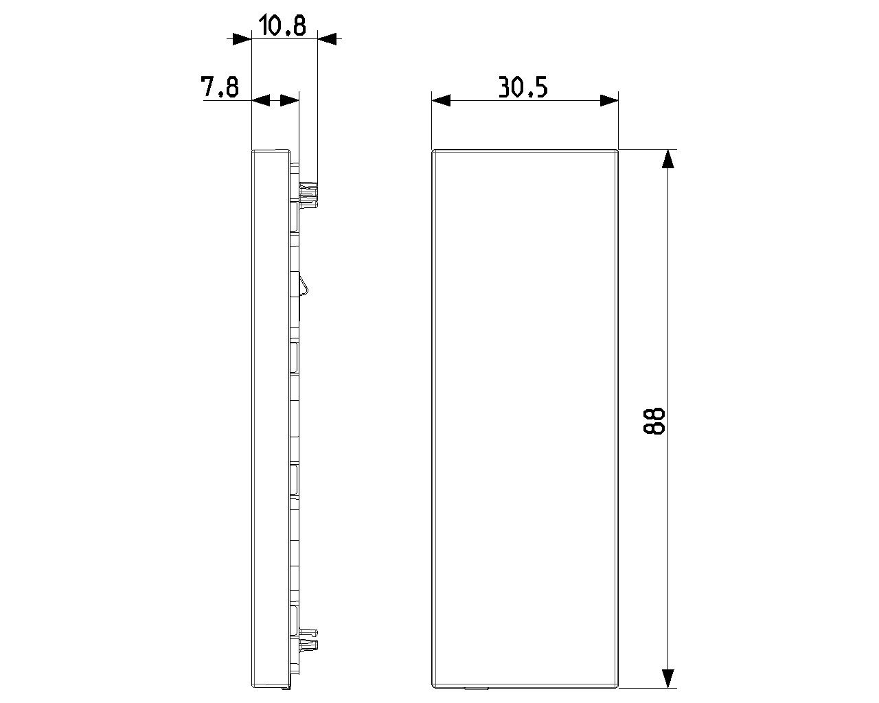 Comando Vimar Linea XT KNX 2 pulsanti 1 modulo nero - 32121.G 02